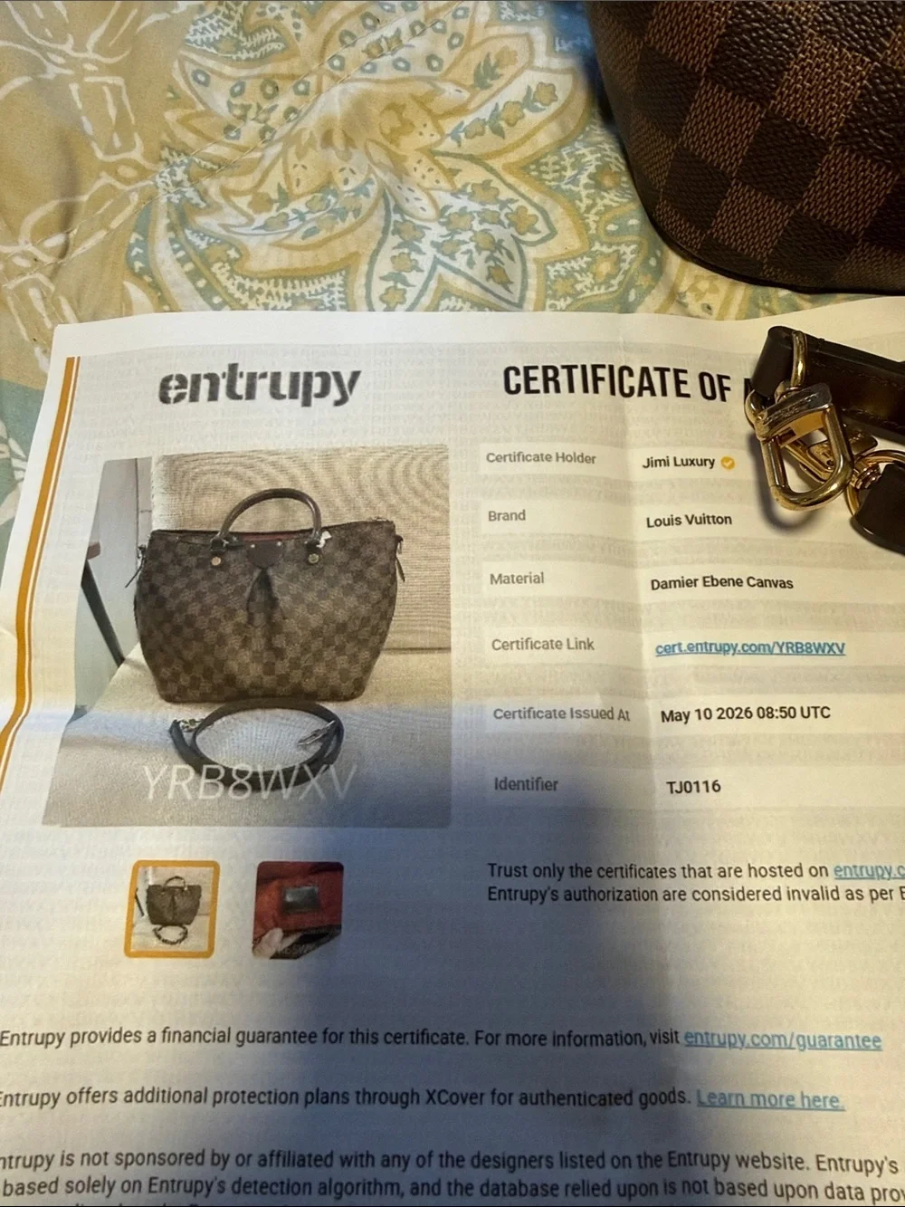Louis Vuitton Brown Damier Ebene Shoulder Tote